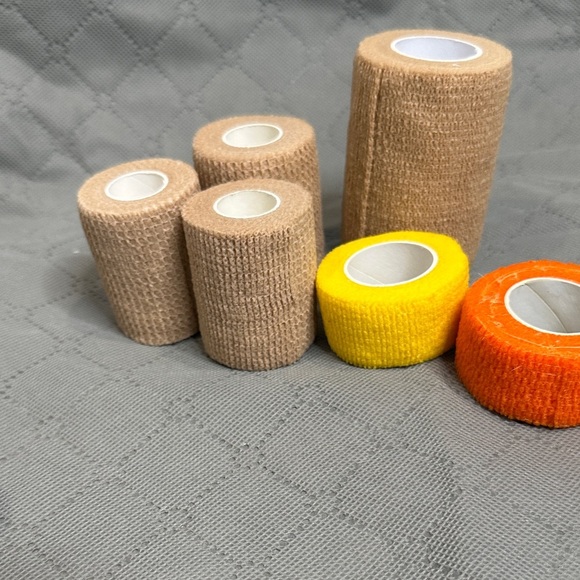 Pet Bandage Wraps - Brown, Orange, Yellow Assorted Sizes 6 Rolls Dog Horse Sport - Picture 4 of 6
